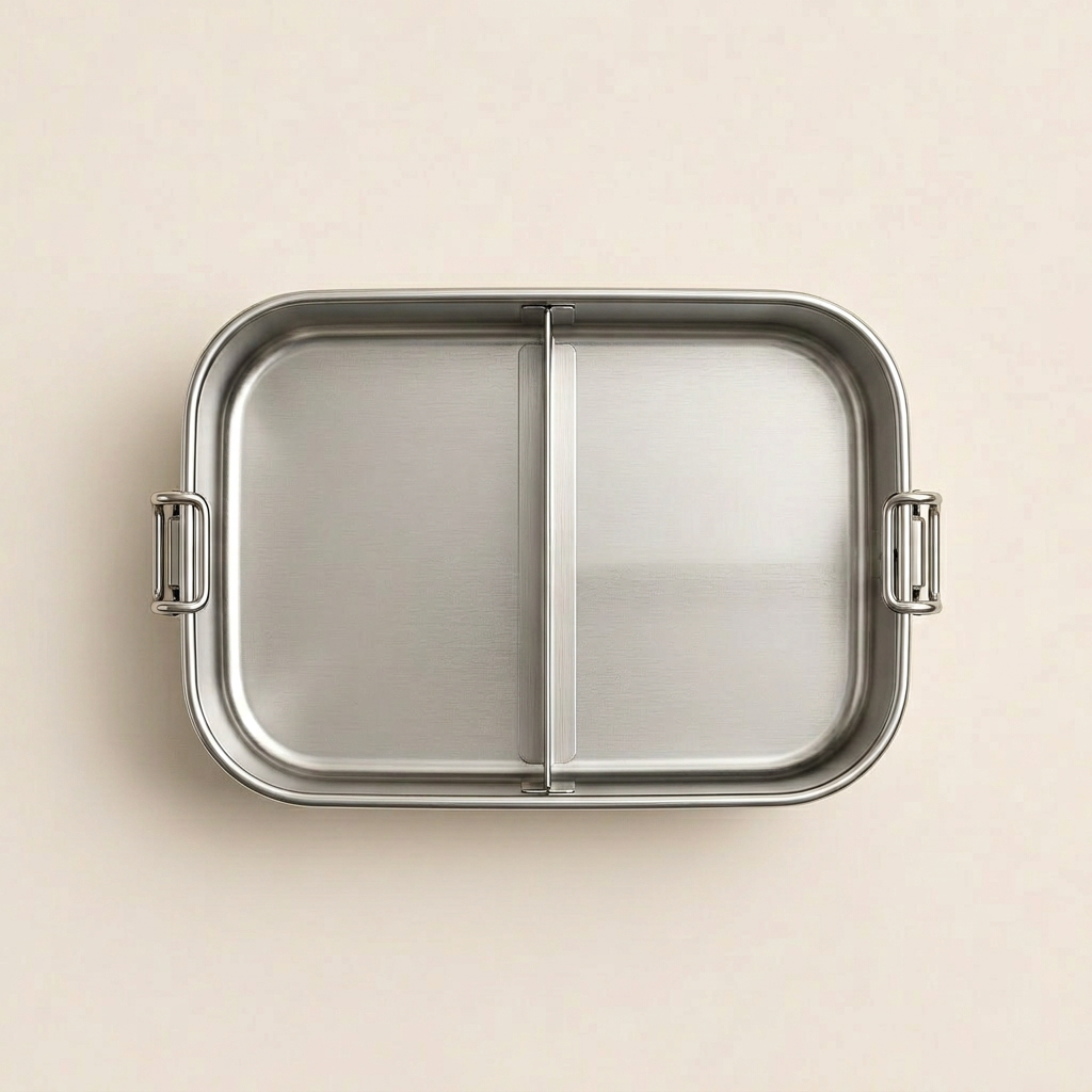 Metal lunchbox - widok z góry